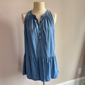 Sleeveless denim Loft Dress Small